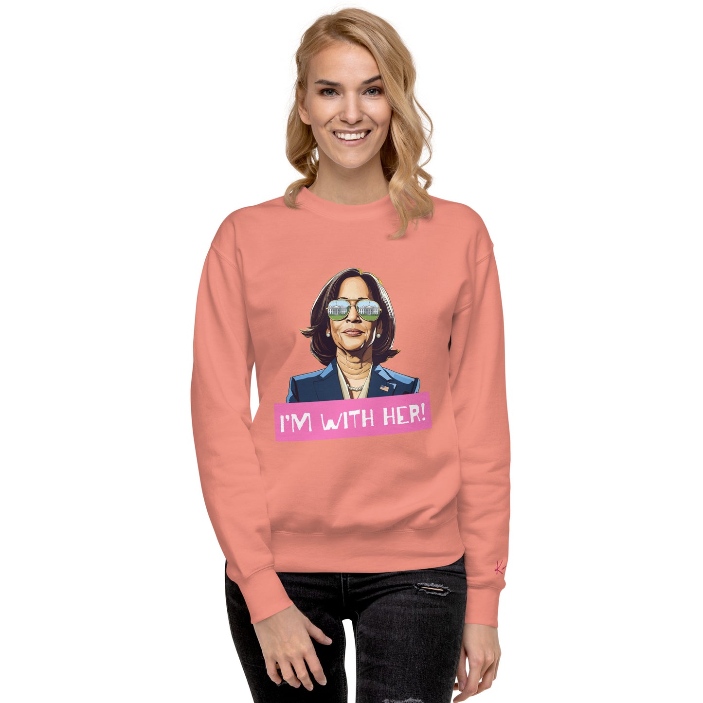 Kamala: I'm with Her (Pink) Sweatshirt