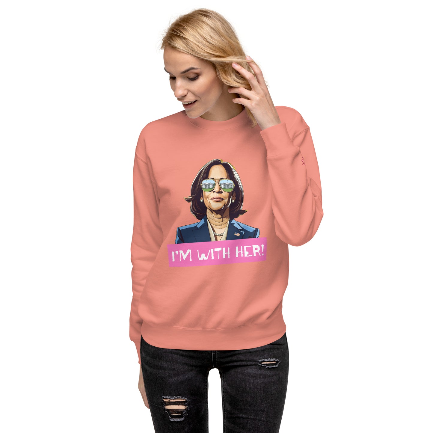 Kamala: I'm with Her (Pink) Sweatshirt