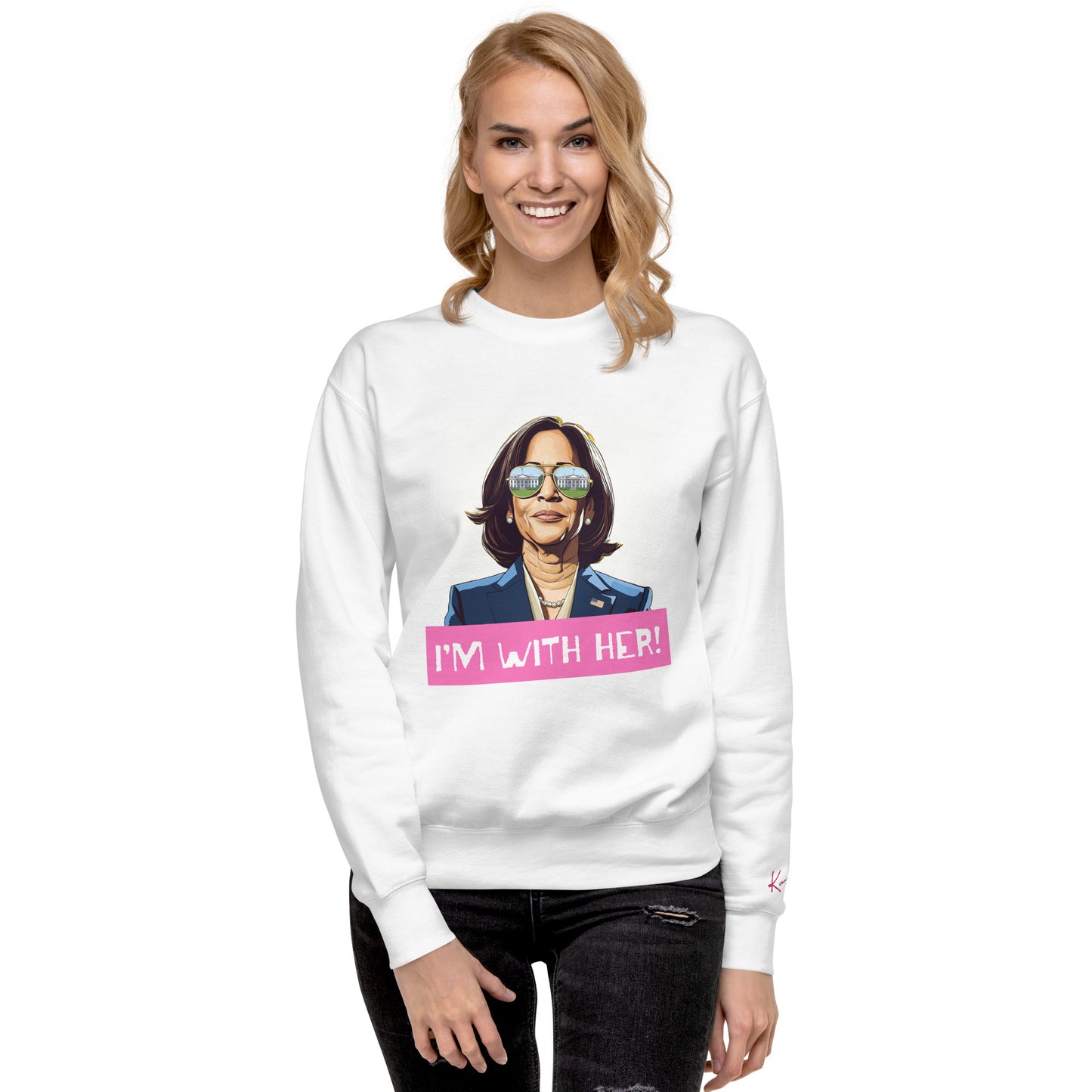 Kamala: I'm with Her (Pink) Sweatshirt